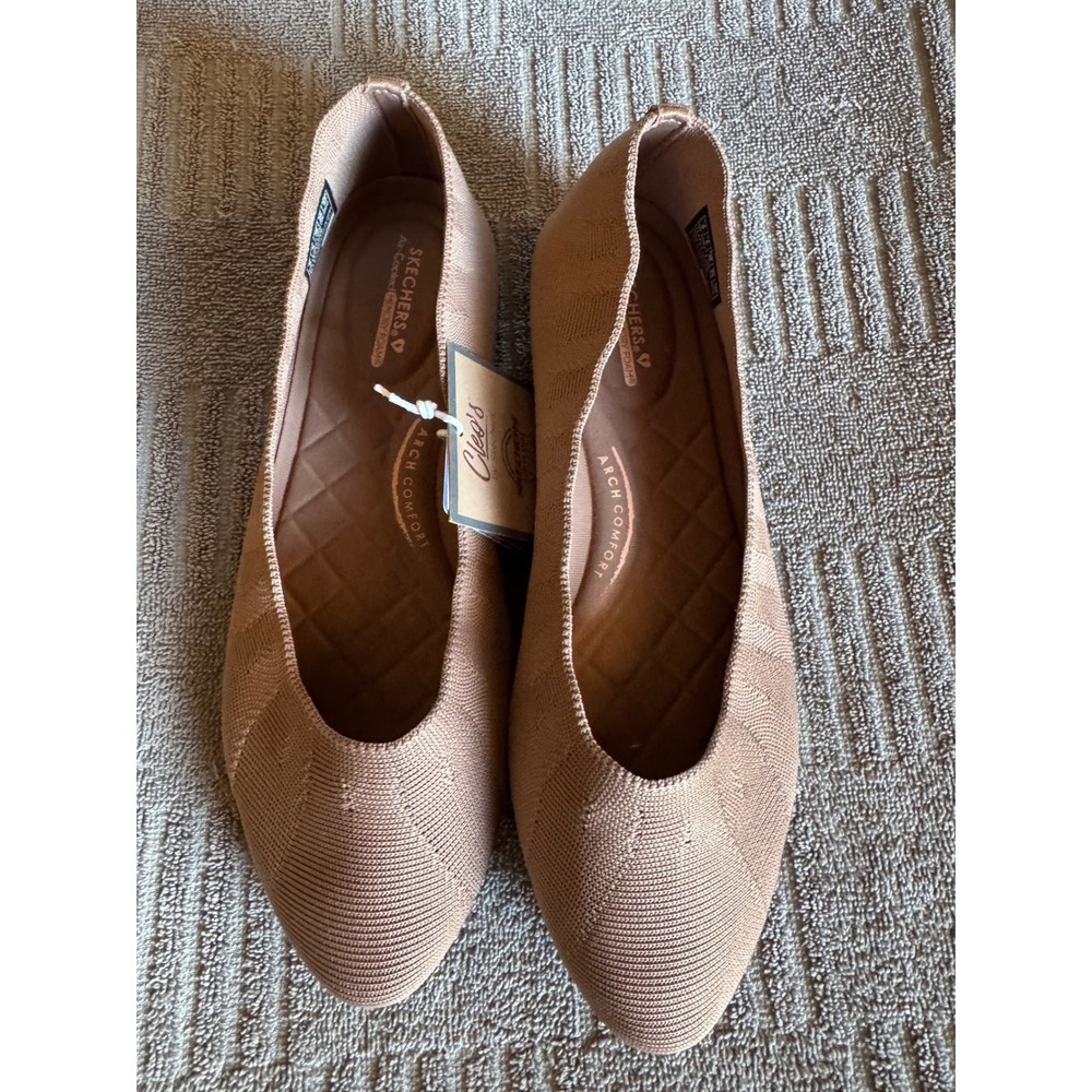 Skechers Cleo Mocha Knit Ballet Flats Air-Cooled Memory Foam Womens 8
New nwt